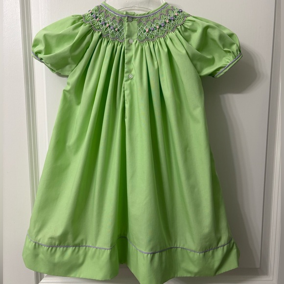 Petit Ami Green Smocked Dress 18 months - Picture 3 of 6